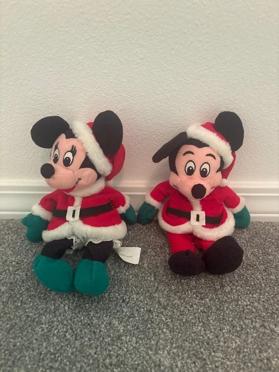 Christmas Mickey and Minnie Dolls
