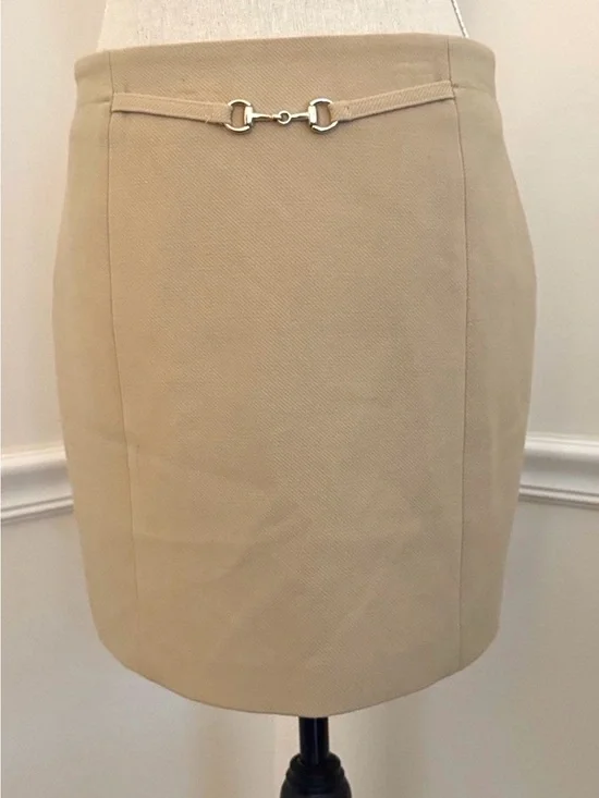 H&M Tan Camel Color Pencil Mini Skirt Size 6