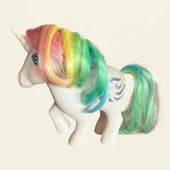 Vintage 1984 My Little Pony MLP G1 Rainbow Ponies Windy Unicorn White Hasbro