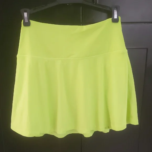 Neon Yellow Women's Circle Skater Skirt