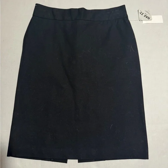 GAP Stretch Black Skirt, Back Slit,‎ Women's 2 NWT #1209