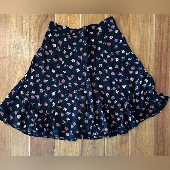 Vintage BYER‎ CALIFORNIA Floral button front Skirt - 3