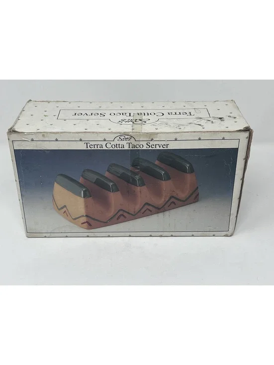 Scott's Collectables Terra Cotta Taco Server with Original Box
