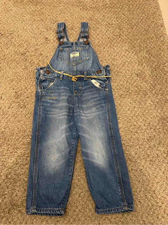 Oshkosh Bgosh Toddler Girl Jean Overalls  Size  2T