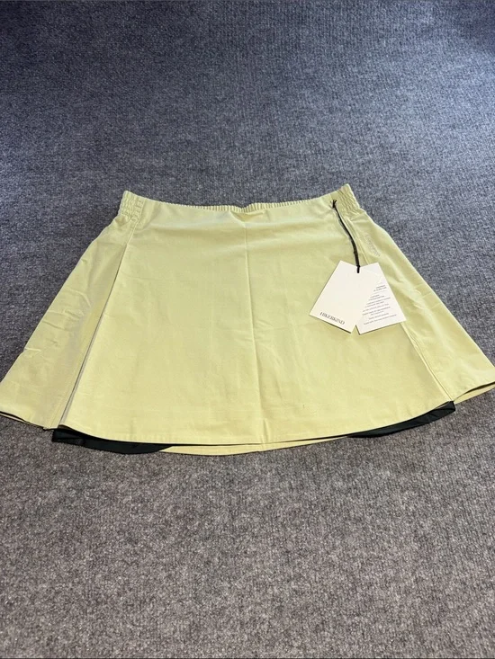 Light Yellow Circle Skirt with Elastic Waistband by