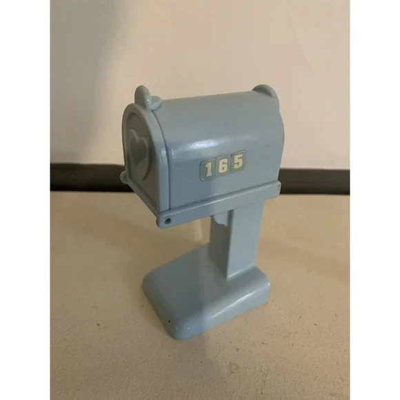 1991 Playskool Dollhouse Vintage Blue Mailbox‎