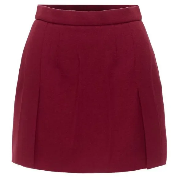 Prada Wool Blend Crepe Mini Skirt