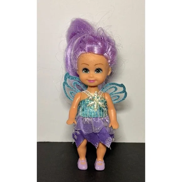 ZURU Sparkle Girlz Little Friends Mini Doll Fairy Collectible Purple Hair