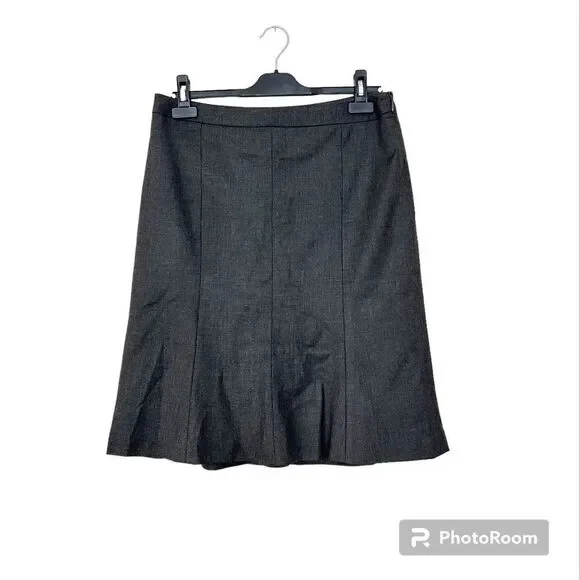 Ann Taylor LOFT Grey Classic A-line Mini Skirt NEW Size 6 Career Academia