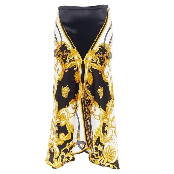 Versace 2019 Rodeo Barocco Bias Cut Skirt