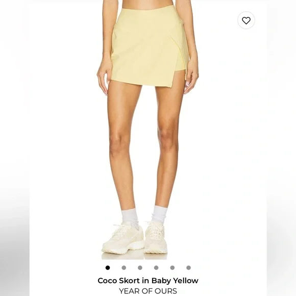 Year of Ours Coco Skort in Baby Yellow size medium