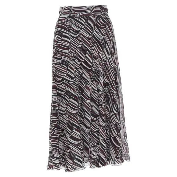 Giambattista Valli 100% Silk Midi Skirt