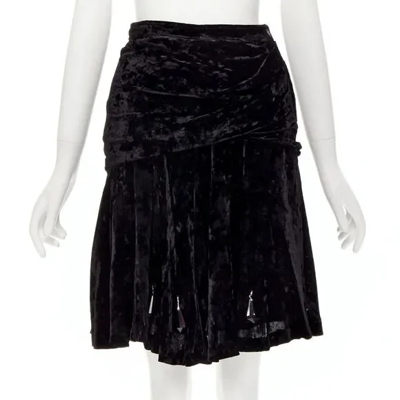 Comme Des Garcons Velvet Crystal Skirt