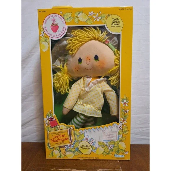 Lemon Meringue Strawberry Shortcake's Friend Rag Doll Kenner 1984 NIB Vintage