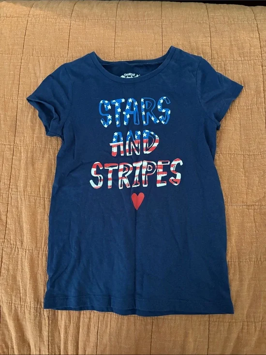 OshKosh B'gosh Navy Tee with Patriotic Stars & Stripes Graphic