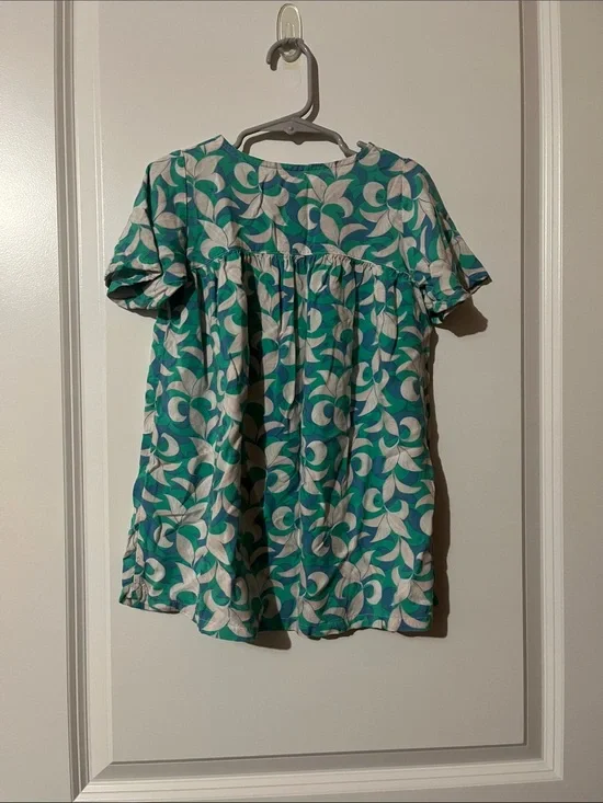 OshKosh B'gosh Teal and White Floral Casual Dress