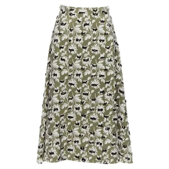 Balenciaga 2015 Fringe Midi Skirt