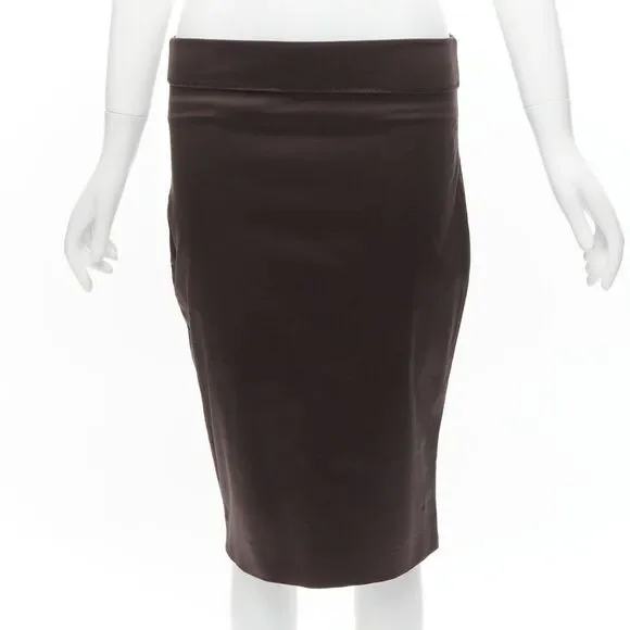 Gucci Flap Waistband Pencil Knee Skirt