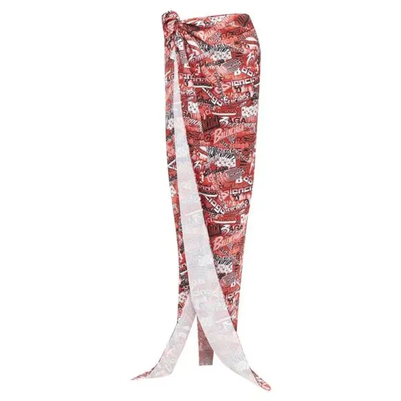 Balenciaga 2019 Wrap Tie Maxi Skirt