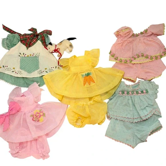 Muffy Vanderbear Doll Clothes Lot of 5 Spring Gingham Dress Pajamas Accessories