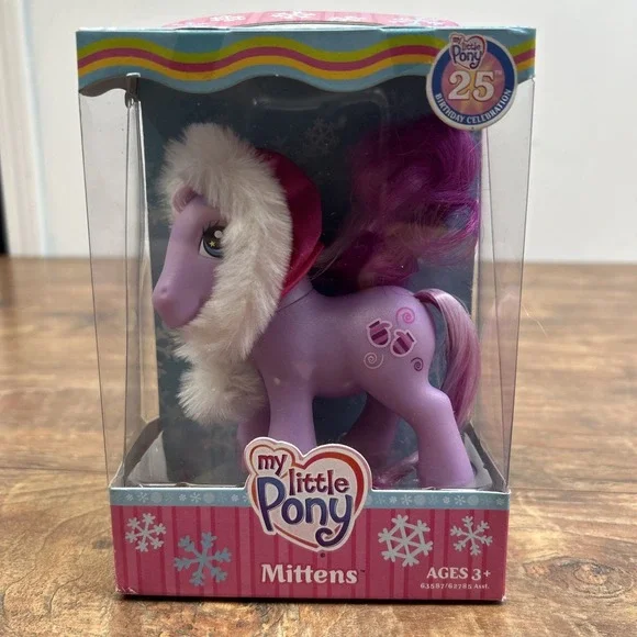 Hasbro My Little Pony G3 Mittens 25th Birthday Celebration Winter NIB Christmas