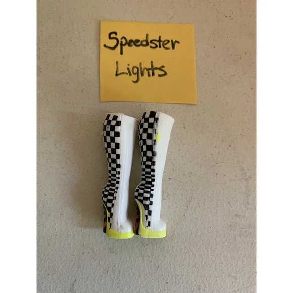 LOL SURPRISE OMG SHOES BOOTS SPEEDSTER LIGHTS WHITE BLACK CHECKERED DOLL‎ SHOES