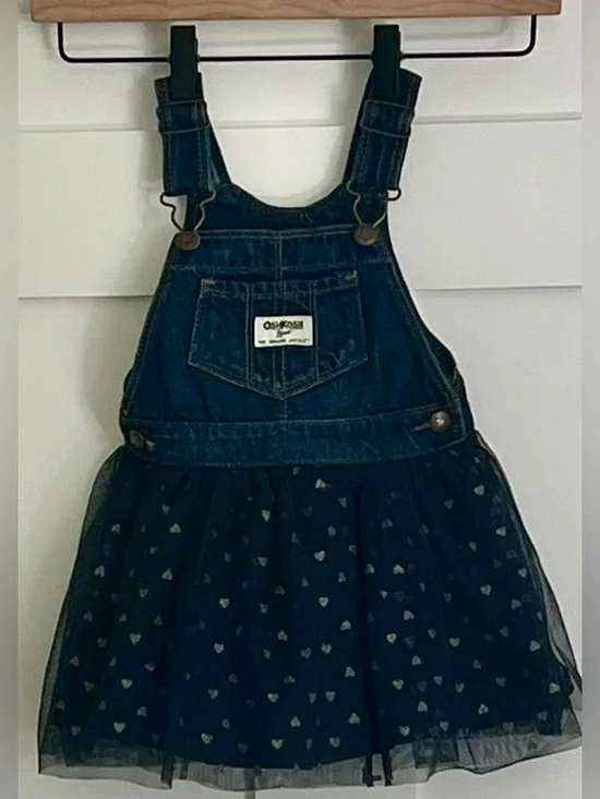 OSHKOSH| Denim Overall Dress Skirt 24M   Country Cuteness