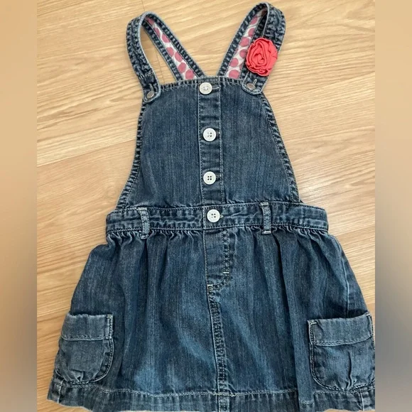 OshKosh B'gosh Denim Overall Dress 5T