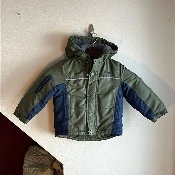Kids Green and‎ Blue Winter Jacket