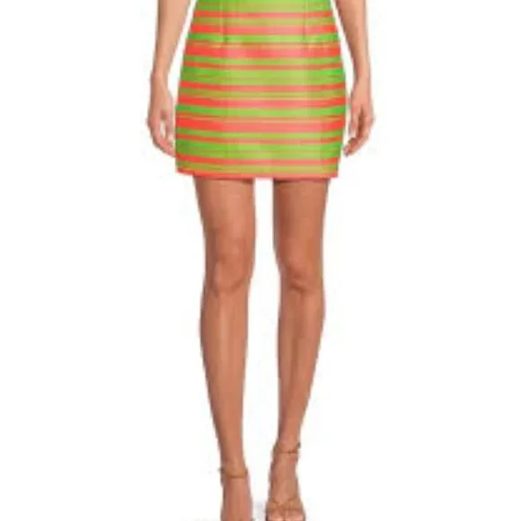 Trina Turk Rico Sorento‎ Stripe Jacquard High Waist Pencil Skirt SZ 12 NWT