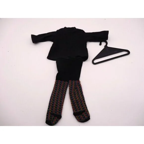 Pleasant Company American Girl Today Red Vinyl Jumper Meet Sweater Tights Hanger