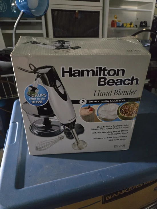 Hamilton Beach White & Black Hand Blender - 2-Speed Kitchen Multi-Tool