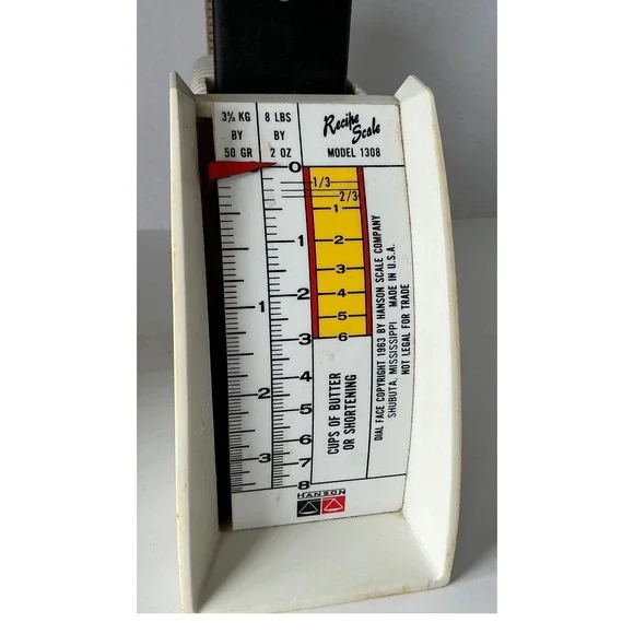 Hanson‎ Vintage Recipe Scale Model 1308 Kitchen Food Weight Butter Cream 8lb
