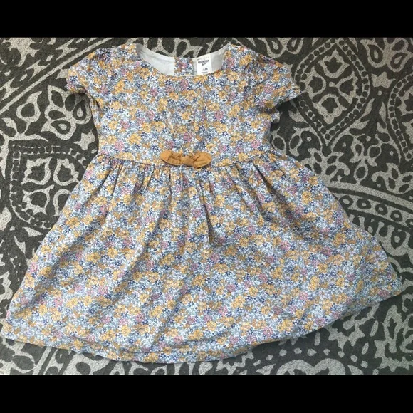 Oshkosh B’gosh 12-18 month floral dress‎ with yellow bow