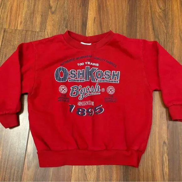 Osh Kosh B’Gosh Vintage Red Crewneck Sweatshirt