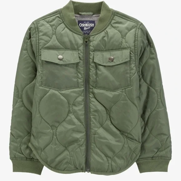OshKosh B'gosh Olive Green Quilted Puffer Jacket size 5T