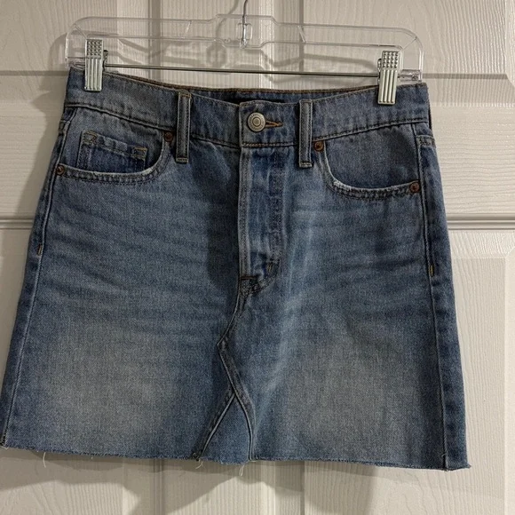 Aero High Rise Denim Mini Skirt