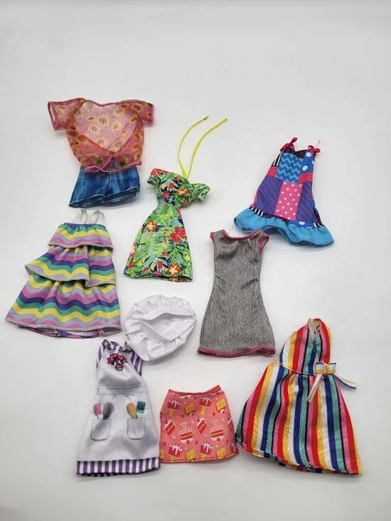 Barbie Fashion Doll Outfits Dresses Lot of 7 Summer Fashionista Baker Misc