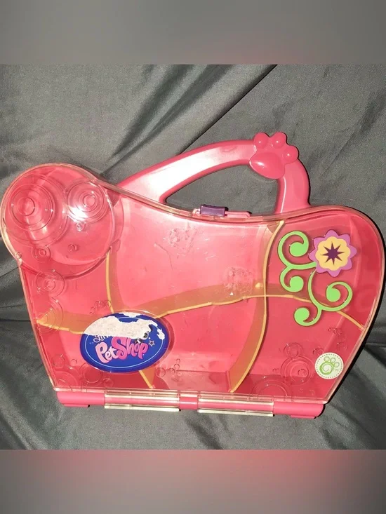 Littlest pet shop plastic storage carry case LPS Hasbro Rare