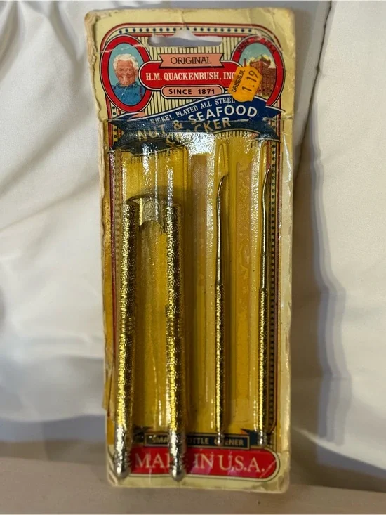 H.M. Quackenbush Gold Seafood Fork Set - 3-Piece