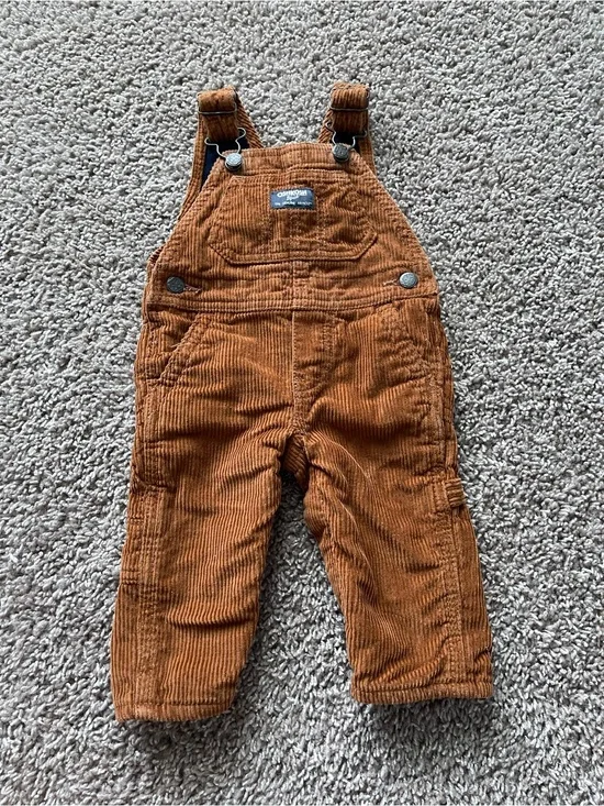 OshKosh B'gosh Toddler Corduroy Overalls in Burnt Orange