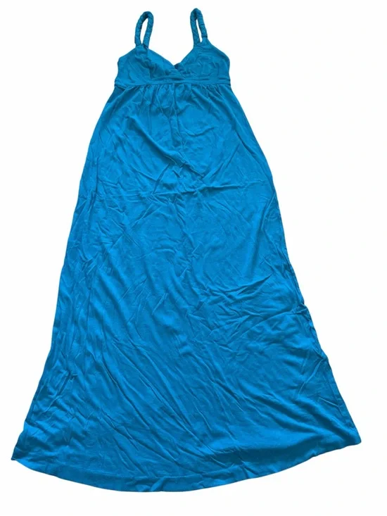 Lucky Brand Turquoise Blue Maxi summer sundress Skirt Dress Spaghetti Straps XS