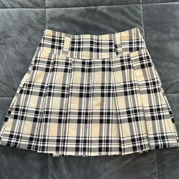 Plaid Pleated Micro Mini Academia Fall Skirt