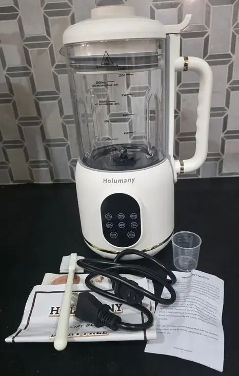 Holumany Nut Milk Maker 35oz Soy Almond Oat Milk Machine Self Clean