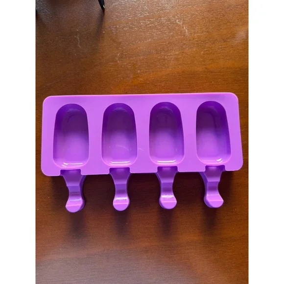Cake Pop Cakesicle Mold OS Purple Silicone 4-slot Tray
