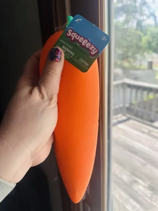 New Jumbo Squeeezy Carrot 🥕Orange Squishy Toy TikTok Viral Squishy