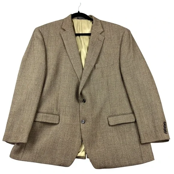 Lauren Ralph Lauren Blazer Mens 48R Brown 100% Wool Sport Coat 2 Button Preowned