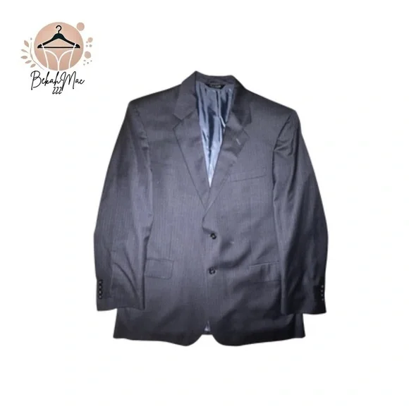 Jos. A. Bank Signature Collection Men’s 44R Grey Pinstripe Wool Blazer