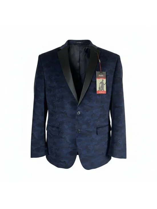 Van Heusen blazer features blue camouflage men's size 50