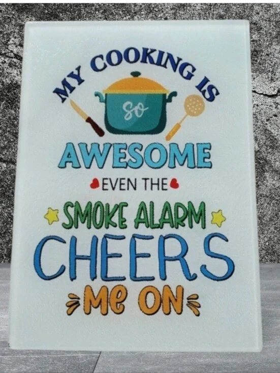 My cooking is so awesome Glass Cutting Board